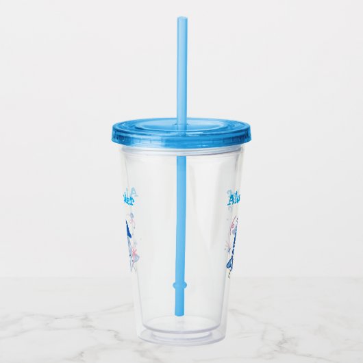 Personalized Watercolor Dolphin Acrylic Cup アクリルタンブラー (右)