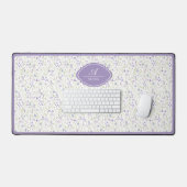 Personalized Watercolor Floral デスクマット (キーボード&マウス)