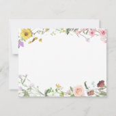 Personalized Watercolor Floral Monogram Stationery ノートカード (裏面)