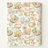 Personalized Watercolor Food Cooking Recipe Book ノートブック (裏面)