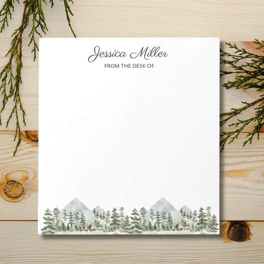 Personalized Watercolor Forest From The Desk of ノートパッド