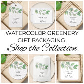 Personalized Watercolor Greenery フェイバータグ