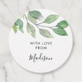 Personalized Watercolor Greenery フェイバータグ (正面)