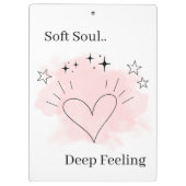 Personalized Watercolor Line Art Clipboard クリップボード (裏面)