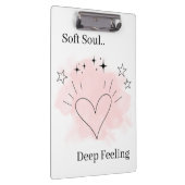 Personalized Watercolor Line Art Clipboard クリップボード (右)