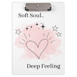 Personalized Watercolor Line Art Clipboard クリップボード