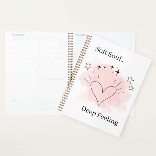 Personalized Watercolor Line Art Planner Notebook プランナー手帳 (ディスプレー)