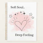 Personalized Watercolor Line Art Planner Notebook プランナー手帳 (正面)