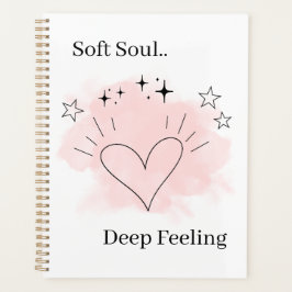 Personalized Watercolor Line Art Planner Notebook プランナー手帳