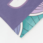 Personalized Watercolor Mermaid Scales フリースブランケット (角)