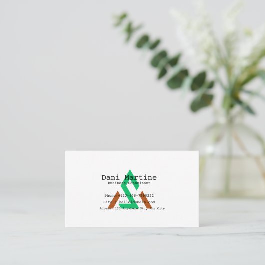 Personalized Watercolor Modern Business Card 名刺 (スタンド正面)