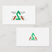 Personalized Watercolor Modern Business Card 名刺 (正面/裏面)