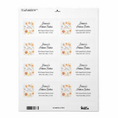 Personalized Watercolor Pastry Bakery Address ラベル (フルシート)