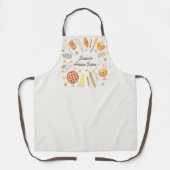 Personalized Watercolor Pastry Baking Bakery エプロン (正面)