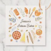 Personalized Watercolor Pastry Baking Bakery フェイバータグ (裏面)