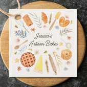 Personalized Watercolor Pastry Baking Bakery フェイバータグ