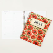 Personalized Watercolor Red poppies Planner プランナー手帳 (ディスプレー)