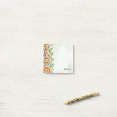 Personalized Watercolor Safari Animals Sticky Note ポストイット (デスク上)