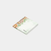 Personalized Watercolor Safari Animals Sticky Note ポストイット (アングル)