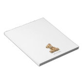 Personalized Watercolor Teddy Bear Kids  ノートパッド (アングル)