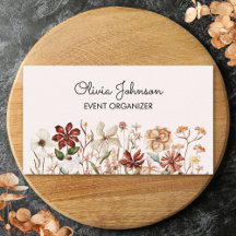 Personalized Watercolor Vintage Wildflower Meadow