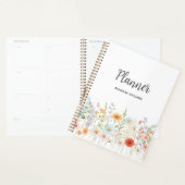 Personalized Watercolor Wild Flower Floral Elegant プランナー手帳 (ディスプレー)