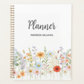 Personalized Watercolor Wild Flower Floral Elegant プランナー手帳 (正面)