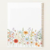 Personalized Watercolor Wild Flower Floral Elegant プランナー手帳 (裏面)