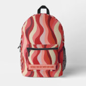 Personalized Wavy Stripe Backpack プリントバックパック (正面)