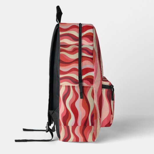 Personalized Wavy Stripe Backpack プリントバックパック (左)