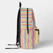 Personalized Wavy Stripe Backpack プリントバックパック (左)