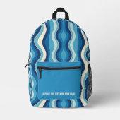 Personalized Wavy Stripe Backpack プリントバックパック (正面)