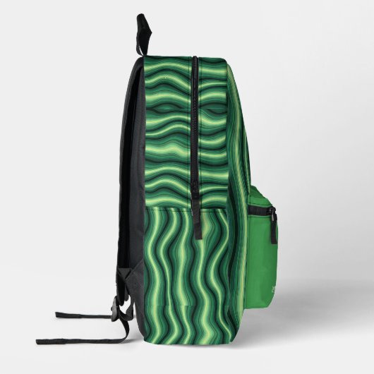 Personalized Wavy Stripe Backpack プリントバックパック (左)