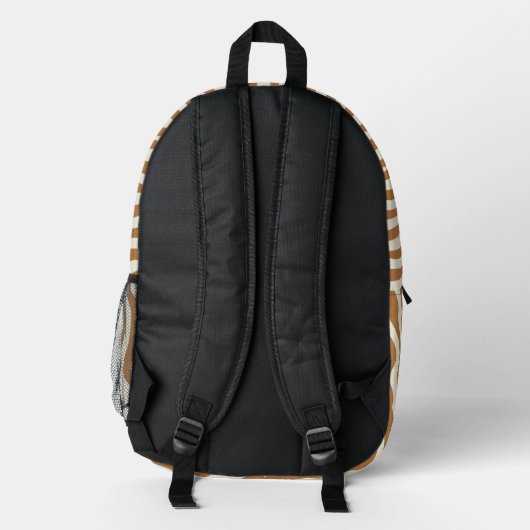 Personalized Wavy Stripe Backpack プリントバックパック (裏面)