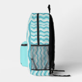 Personalized Wavy Stripe Backpack プリントバックパック (右)