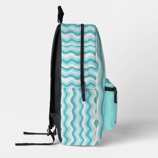 Personalized Wavy Stripe Backpack プリントバックパック (左)