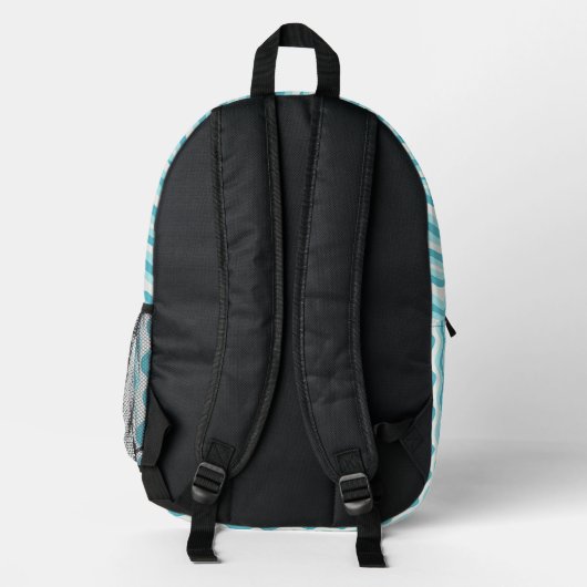 Personalized Wavy Stripe Backpack プリントバックパック (裏面)