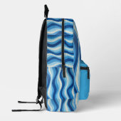 Personalized Wavy Stripe Backpack プリントバックパック (左)