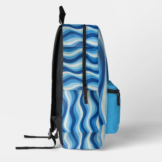 Personalized Wavy Stripe Backpack プリントバックパック (左)