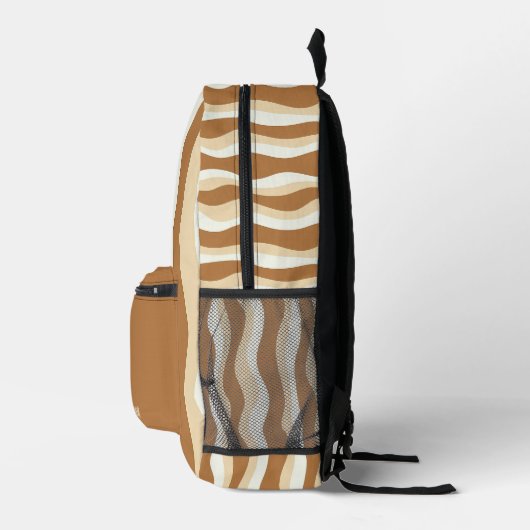 Personalized Wavy Stripe Backpack プリントバックパック (右)