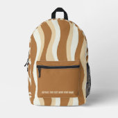 Personalized Wavy Stripe Backpack プリントバックパック (正面)