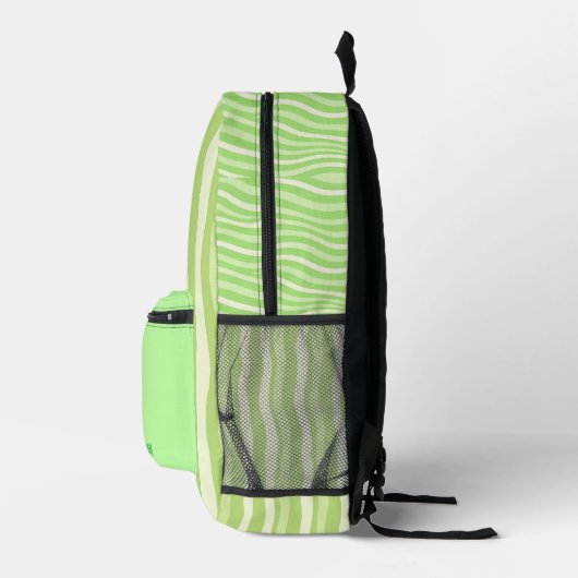 Personalized Wavy Stripe Backpack プリントバックパック (右)