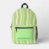 Personalized Wavy Stripe Backpack プリントバックパック (正面)