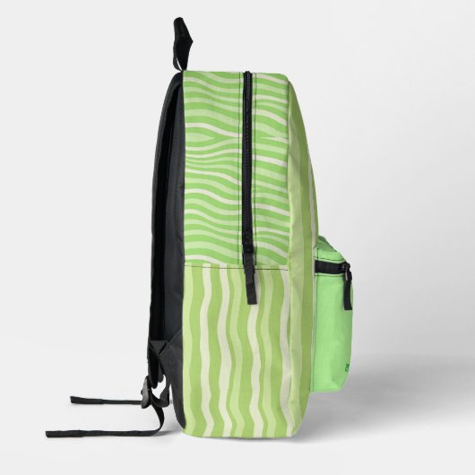 Personalized Wavy Stripe Backpack プリントバックパック (左)