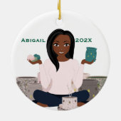 Personalized Wax Warmer Woman Ceramic Ornament セラミックオーナメント (裏面)