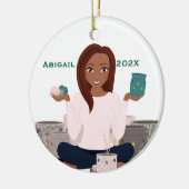 Personalized Wax Warmer Woman Ceramic Ornament セラミックオーナメント (左)