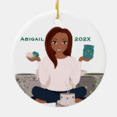 Personalized Wax Warmer Woman Ceramic Ornament セラミックオーナメント (裏面)