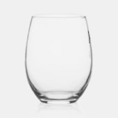 Personalized Wedding ステムなしワイングラス (右)