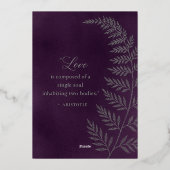 Personalized Wedding 箔招待状 (裏面)