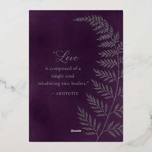 Personalized Wedding 箔招待状 (裏面)